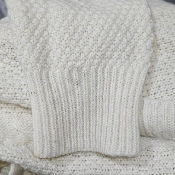 LOVE BY DESIGN WOMEN'S CREAM CABLE KNIT CARDIGAN FRONT POCKETS – SIZE SMALL - Picture 5 of 9